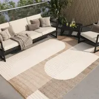Tapiso Teppich PATIO Outdoor - Balkon und Terrassen Teppich, wetterfest & pflegeleicht 80 x 150 cm