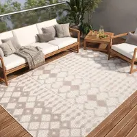 Tapiso Teppich PATIO Outdoor - Balkon und Terrassen Teppich, wetterfest & pflegeleicht 120 x 170 cm