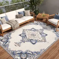 Tapiso Teppich PATIO Outdoor - Balkon und Terrassen Teppich, wetterfest & pflegeleicht 120 x 170 cm
