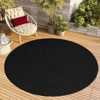 Tapiso Teppich Outdoor MONO Rund Modern Einfarbig Indoor/Outdoor 160 x 160 cm