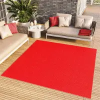 Tapiso Teppich Outdoor Quadrat MONO Modern Einfarbig Indoor/Outdoor 200 x 200 cm