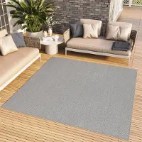 Tapiso Teppich Outdoor Quadrat MONO Modern Einfarbig Indoor/Outdoor 160 x 160 cm