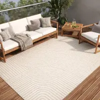 Tapiso Teppich PATIO Outdoor - Balkon und Terrassen Teppich, wetterfest & pflegeleicht 80 x 150 cm