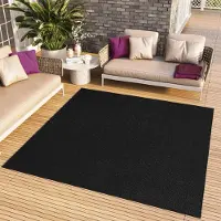 Tapiso Teppich Outdoor Quadrat MONO Modern Einfarbig Indoor/Outdoor 120 x 120 cm