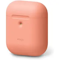 Elago Kabelloses Ladecase aus Silikon für AirPods 2 / AirPods 1, Pfirsich