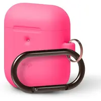 Elago Silikon Hang Kabelloses Ladecase für AirPods 2 / AirPods 1 Neon Hot Pink