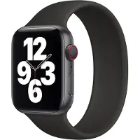 Apple Silikon Solo Loop für Watch | 44/45/46/49 mm - Größe 5 - Schwarz