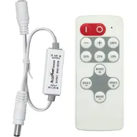 Alcapower LED-Streifen Dimmer mit RF 433,92MHz FB, 5-24V, 5A, max. 120W, 8 Lichtmodi, IP20, ultra-kompakt.