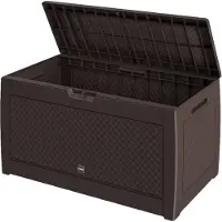 Casaria Gartenbox Matuba 310L Braun Flechtoptik wasserdicht