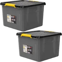 Monzana DEUBA Aufbewahrungsbox 2x 32L mit Deckel