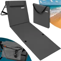 Detex Strandmatte gepolstert, mit klappbarer Rückenlehne, Grau