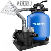 Monzana Sandfilteranlage SF110K 13.200L/h bis 58.000L Pool 7 Wege Ventil