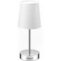 Monzana Nachttischlampe, Tischlampe mit Kabel, 32 cm, Weiß