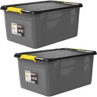 Monzana DEUBA Aufbewahrungsbox 2x 40L mit Deckel