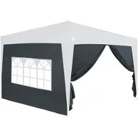Deuba 2x Seitenteilen für Pavillon 3x6m Anthrazit