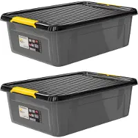 Monzana DEUBA Aufbewahrungsbox 2x 30L mit Deckel
