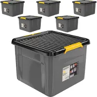 Monzana DEUBA Aufbewahrungsbox 6x 32L mit Deckel