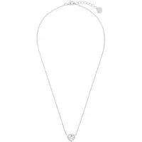 JOOP! Kette mit Anhänger JOOP "Herz", silber (silberfarben, kristallweiß), Halsketten, Damen, Silber 925 (Sterlingsilber), L: 45 B: 1,4mm, Kette mit Anhänger, mit Zirkonia (synth.), B:1,4mm