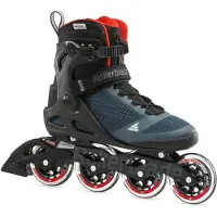Rollerblade Macroblade 90, Erwachsene, Männlich, Schwarz, Blau, Orange, Einfarbig, Hoher Stiefel, Schwarz, Orange, Durchscheinend