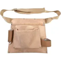 Briconess Zimmermannstasche aus Wildleder, Tasche mit 2 Taschen mit Gürtel + Hammerhalter + Pfannenhalter., 30x30x20