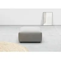 Home affaire Hocker "Glimminge auch in Breitcord, Feincord und Easy care-Bezug", grau (light grau), B:80cm H:42cm T:80cm, 100% Polyester, Hocker, Hocker, passend zur Serie "Glimminge"