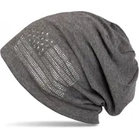 StyleBREAKER Beanie "Beanie mit USA Flagge aus Strass" 1 Stk.