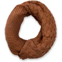 StyleBREAKER Strickschal "Strick Loop mit Mustermix", Damen, braun (cognac), Obermaterial: 100% Viskose CV., Modisch, Modetücher Strickschal
