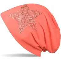 StyleBREAKER Beanie "Leichte Beanie mit Strass Stern" 1 Stk.