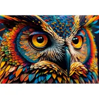 Roovi Puzzle bunte Eule - 1000 Teile Karton Puzzle Erwachsene