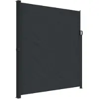 Syfax Seitenmarkise Ausziehbar Schwarz 220x300 cm