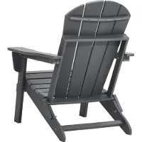 SucceBuy Adirondack Stuhlset 2, Allwetterklapper Plastikstühle mit Tassenhalter, ergonomische Armlehne, tragbare Feuerstelle für Garten und Hinterhof, Grau
