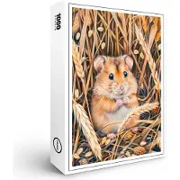 Raxxa Premium-Puzzle "Field Hamster in Golden Grain", 1000 Teile