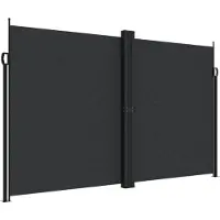 Syfax Seitenmarkise Ausziehbar Schwarz 200x1000 cm