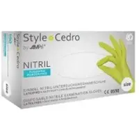 Ampri Style Cedro Nitrilhandschuhe, puderfrei, grün 01176-M , 1 Karton = 10 Packungen à 100 Stück, Größe M