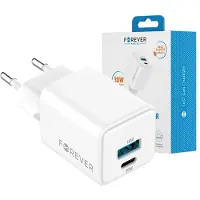 Forever TC-08-30AC GaN PD QC Ladegerät 1x USB-C 1x USB 30W weiß