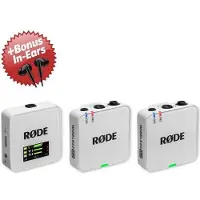 Rode Mikrofon-Funksystem Wireless GO Gen 3 Weiss + Bonus In-Ear Kopfhörer