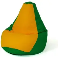 Go Gift Sako Tasche pouffe Birne grün-gelb XL 130 x 90 cm