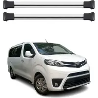 Omtec Dachträger Gepäckträger für Toyota Proace 2016-2024 Relingträger Alu Silber