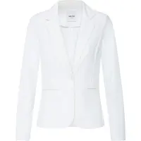 Oxmo Jackenblazer "Jackenblazer OXNTanja", Damen, Gr. S, weiß (cloud dancer), Obermaterial: 71% Polyester PES. 26% Viskose CV. 3% Elasthan EL., Blazer Jackenblazer