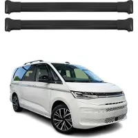 Omtec 2022-2025 VW Multivan T7 Dachträger Gepäckträger Aluminium Schwarz 2 tlg