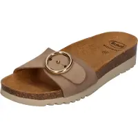Scholl Damen Malibu' Mule Sandale, Taupe, 38 EU