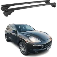 Omtec Dachträger für Porsche Cayenne 92A 2010-2017 Gepäckträger Aluminium Schwarz 2x