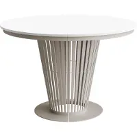 Mirjan 24 Tisch Elantra 100, Esszimmer Tisch, Beine aus Stahl (Farbe: Cashmere / Arktisches Weiß)