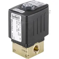 Burkert Magnetventil G1/8'' NC Messing FKM 0-12bar/174psi 24VDC Vakuum 6013 137826