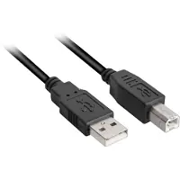 Sharkoon 4044951015269, 2 m, USB A, USB B, USB 2.0, Männlich/Männlich, Schwarz