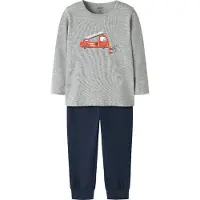 Name it Schlafanzug "NMMNIGHTSET GREY FIRETRUCK NOOS" Set, 2 tlg.