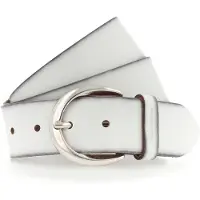 Tamaris Ledergürtel "Charlotte Silver" mit Logoschriftzug auf der Gürtelschlaufe, Basic-Style