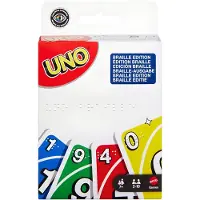 Mattel Spiel GAMES "UNO Braille", bunt, Spiele, Kinder, Spiel, für Blinde und Menschen mit Sehbehinderung