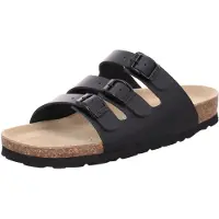 Rohde ALBA Damenschuhe Pantoletten Fußbett Schwarz Freizeit