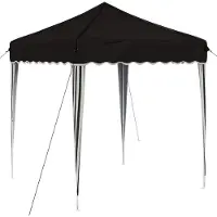 vidaXL Pop-up Partyzelt 195 x 195 x 245 cm Schwarz Oxford-Stoff